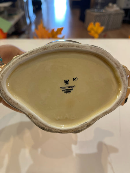 Tony Wood Staffordshire Toby Jug "William Wade" Upside Down Man