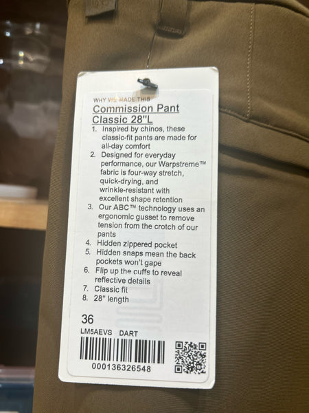 NWT Lululemon Men’s Brown Commission Pants