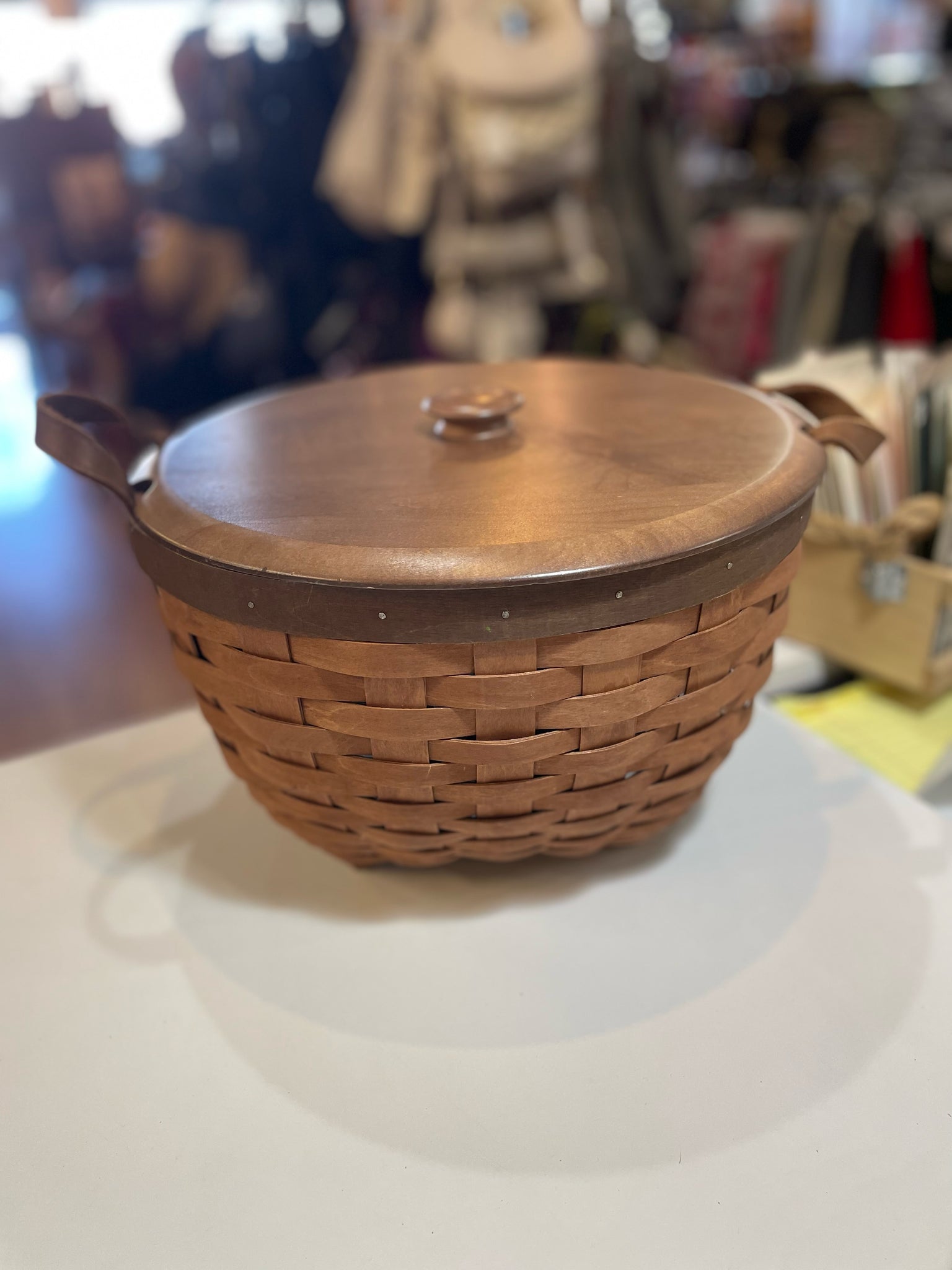 Longaberger Round Brown "American Works" Basket