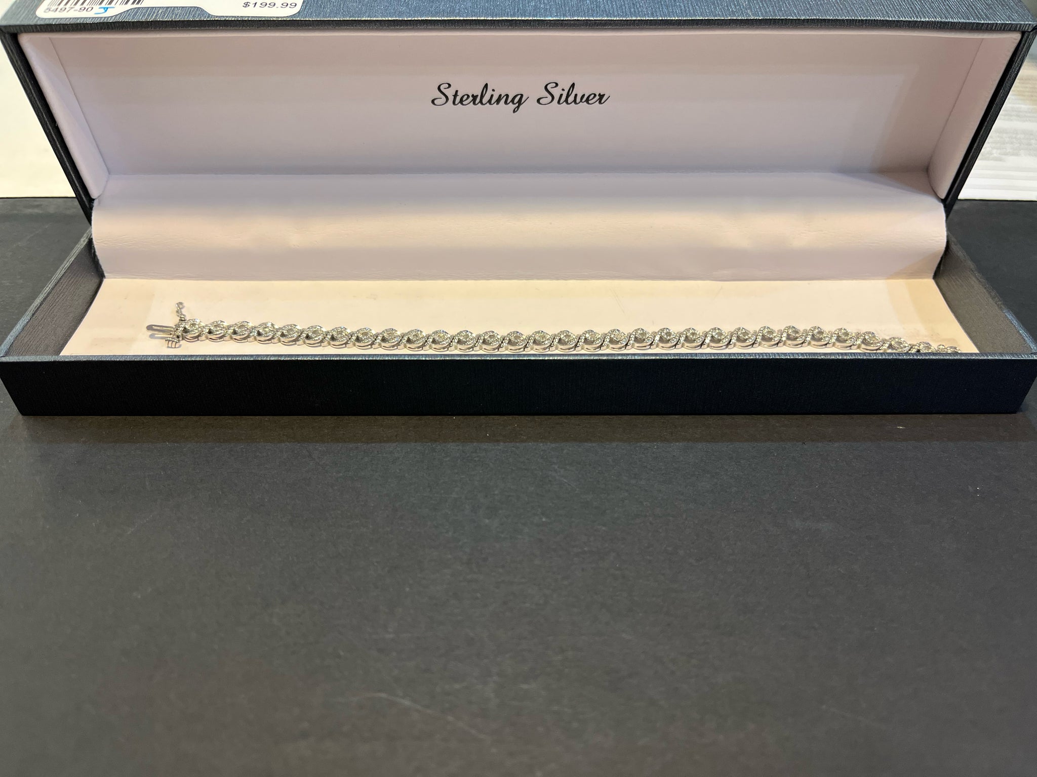 Bridge Diamond & Sterling Silver Bracelet