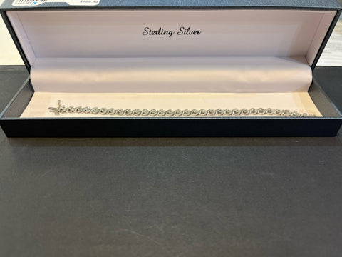 Bridge Diamond & Sterling Silver Bracelet