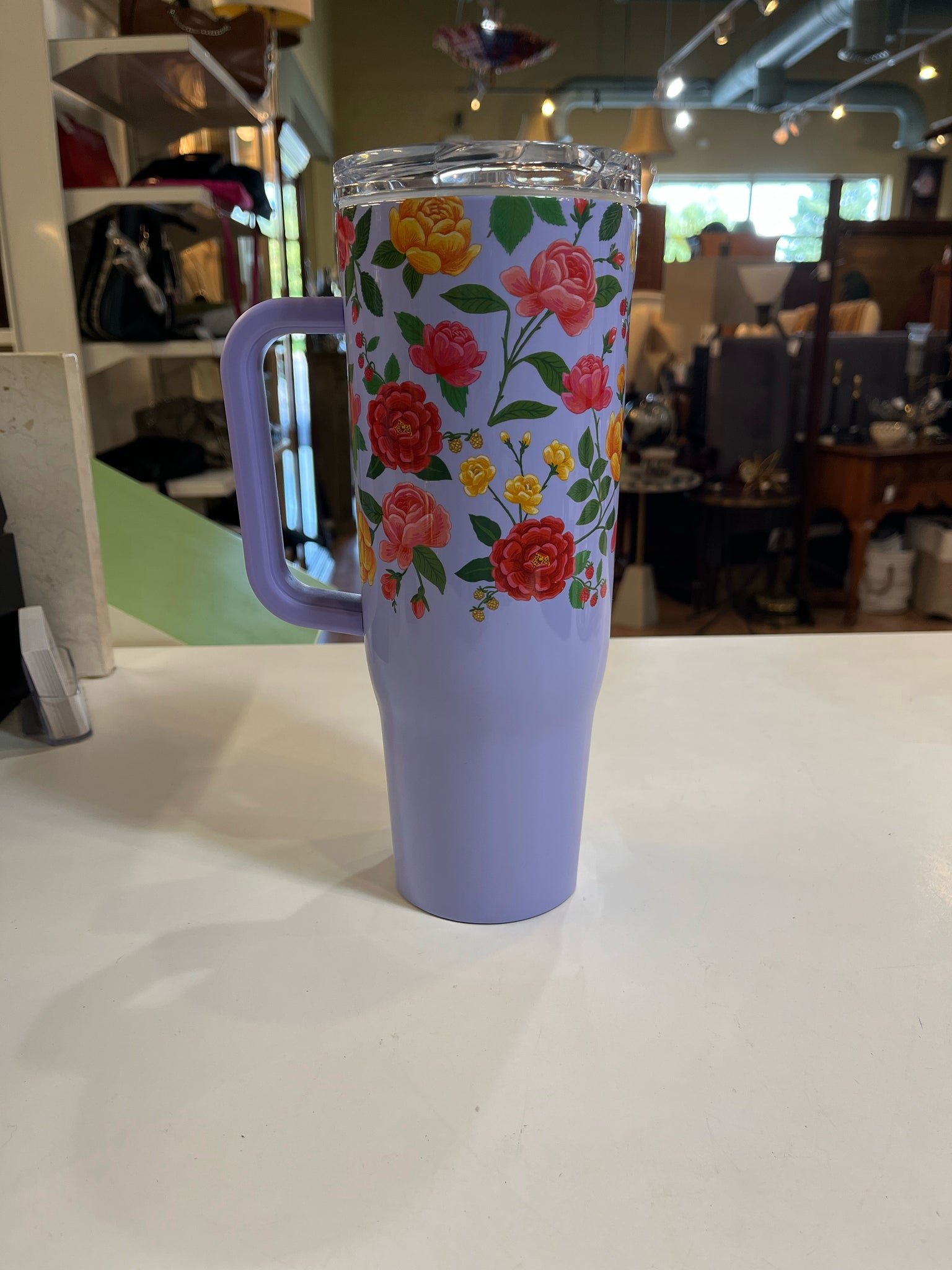 Corkcicle x Rifle Paper Purple Floral Waterbottle