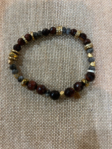 Grace & Heart Brown Beaded Bracelet