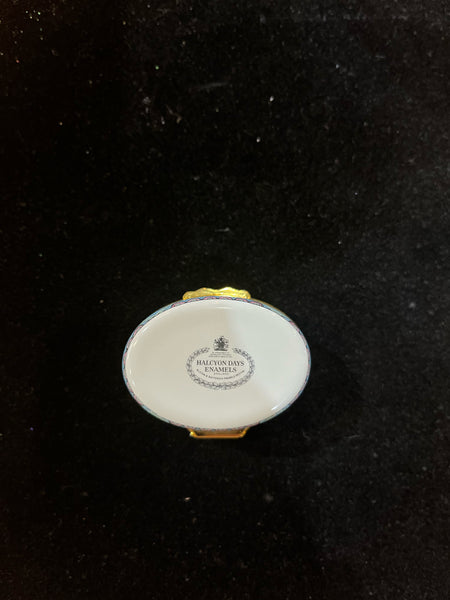 Halcyon Days Enamels "1990" Trinket Box Figurine
