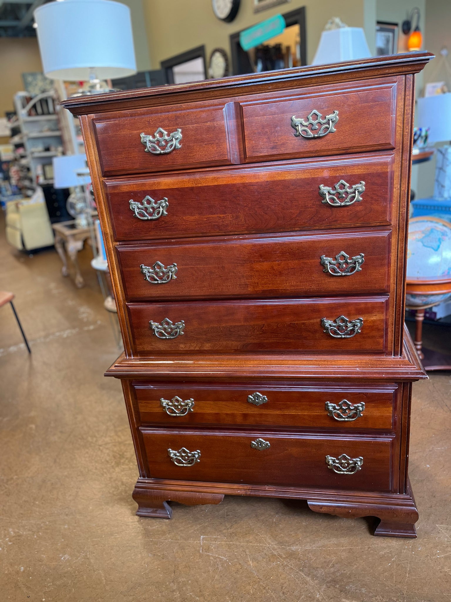 American Drew Six Drawer Cherry Dresser