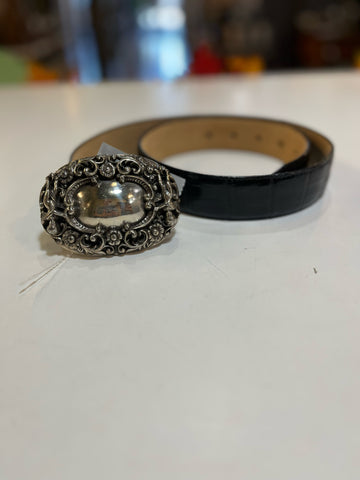 Brighton Black Croc Belt