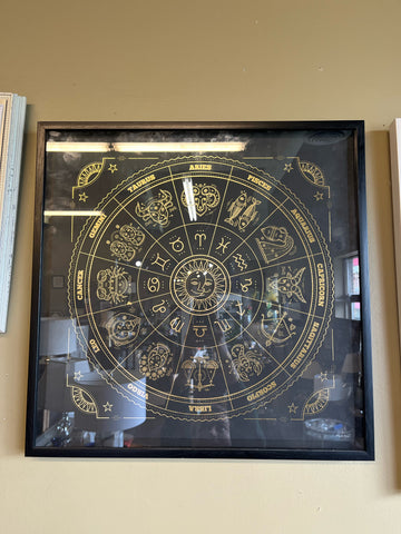 Black Zodiac Framed Art