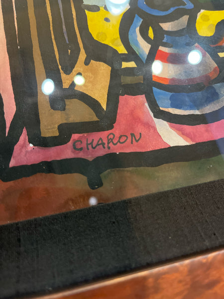 Guy Charon Window Scene Framed Wall Art