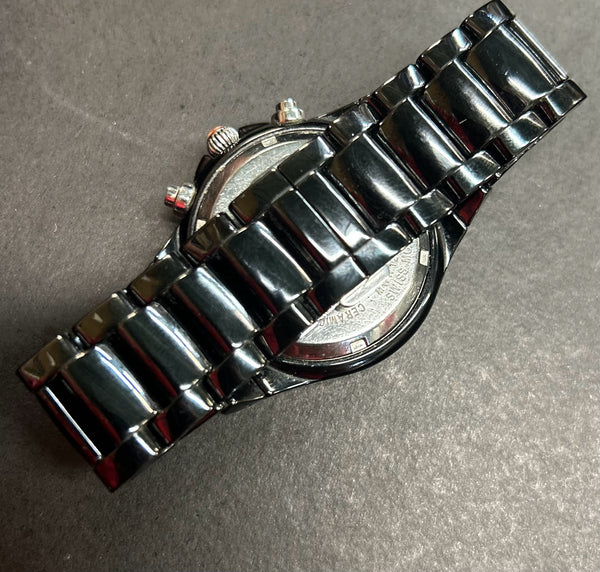 Michele Tahitian Chronograph Ceramic Diamond Watch