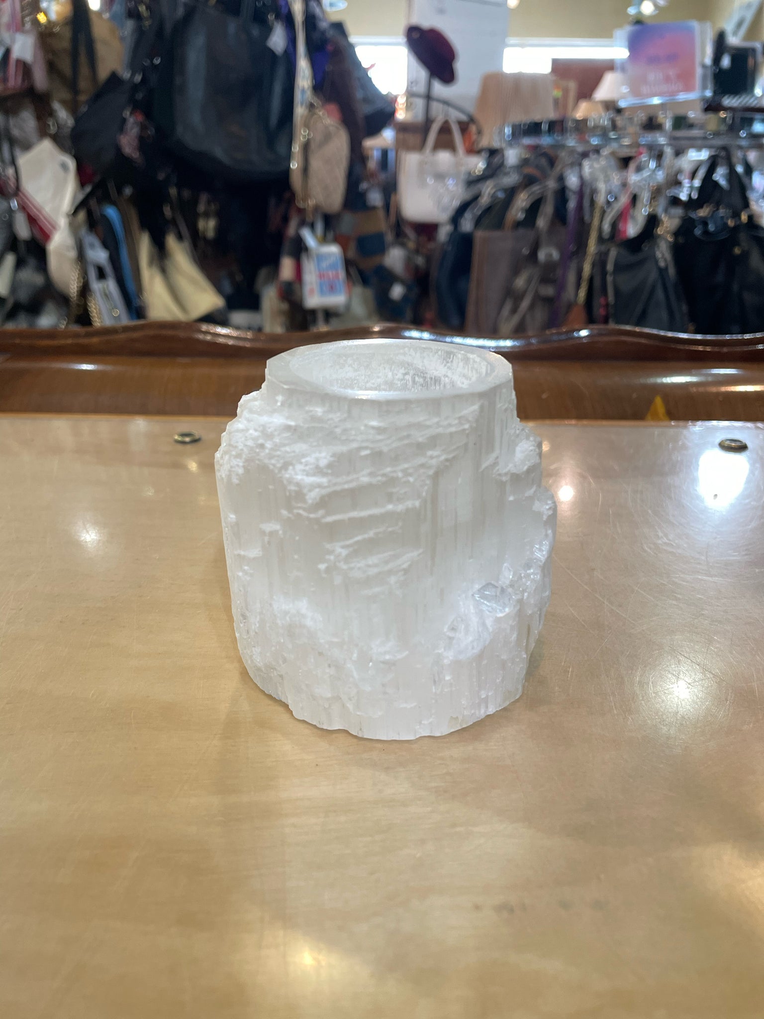 Pottery Barn Selenite Candleholder