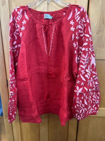 MerSea Red “Palermo” Blouse