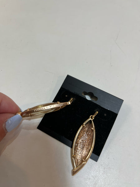 Kendra Scott Milla Copper Glitter Earrings
