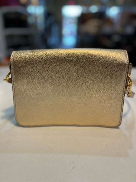 Tory Burch Gold "McGraw Flat" Crossbody