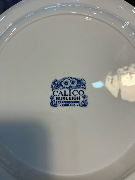 Blue Calico Burleigh Plate