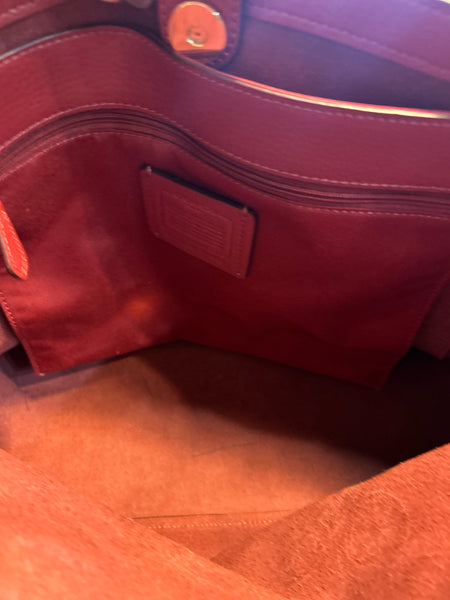 Coach Pink Horse & Carriage Leather Tote