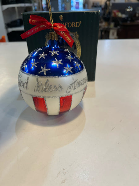 Waterford Holiday Heirloom "God Bless America" Ornament