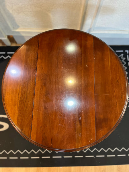Gordon's Cherrywood Drop Leaf Queen Anne Style End Table