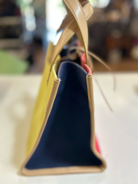 DKNY Colorblock Canvas Satchel