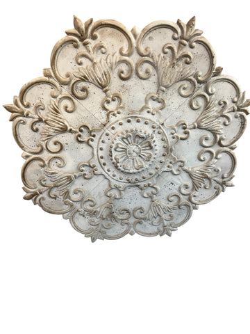Gray Metal Medallion Wall Decoration