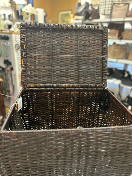 Black Iron & Rattan Trunk