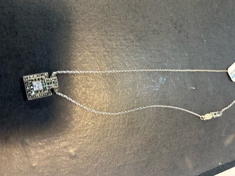 Judith Jack Square Pendant Necklace