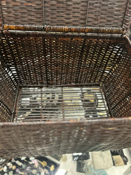 Black Iron & Rattan Trunk