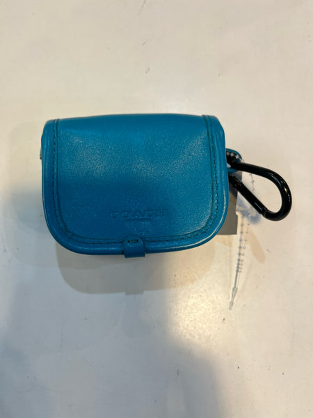 Rare Coach Heritage Teal Keychain