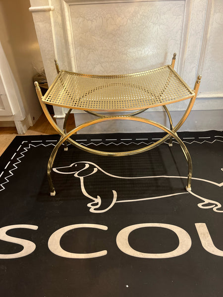 Vintage Gold Regency Style Bench