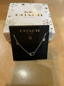 Coach Silver Signature Necklace