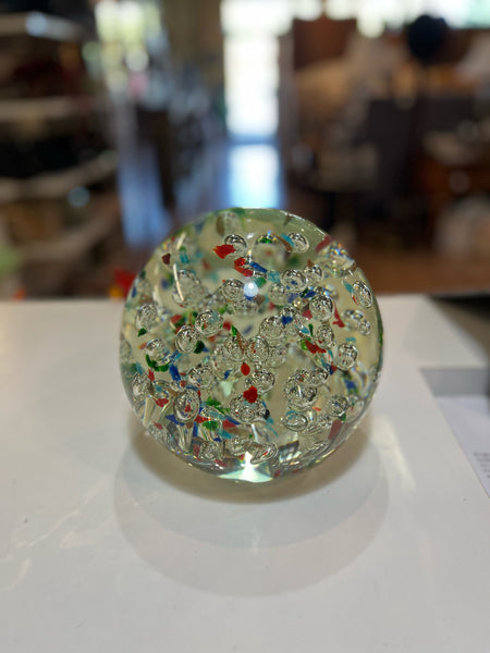Large Multi-Color Round Paperweight