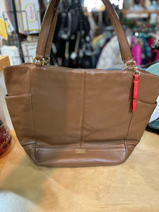 Coach Camel Leather Tote Handbag