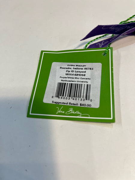 NWT Vera Bradley Northwestern Zip Wallet