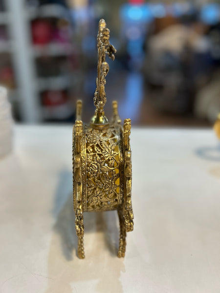 Vintage Ormolu Amber Glass Vanity Perfume Bottle