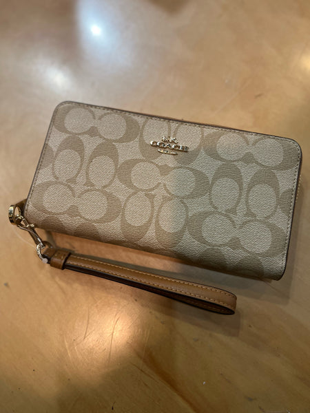 Coach Khaki Sig. Wristlet