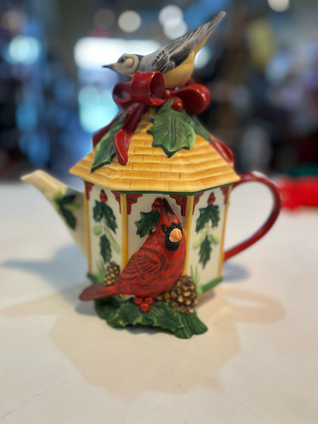 Lenox "Winter Greetings Birdhouse" Teapot