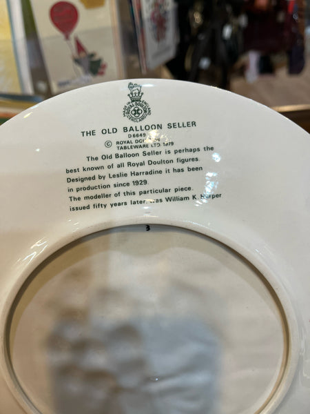 Royal Doulton “The Old Balloon Seller” Plate