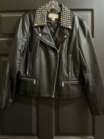 Michael Kors Black Faux Leather Jacket