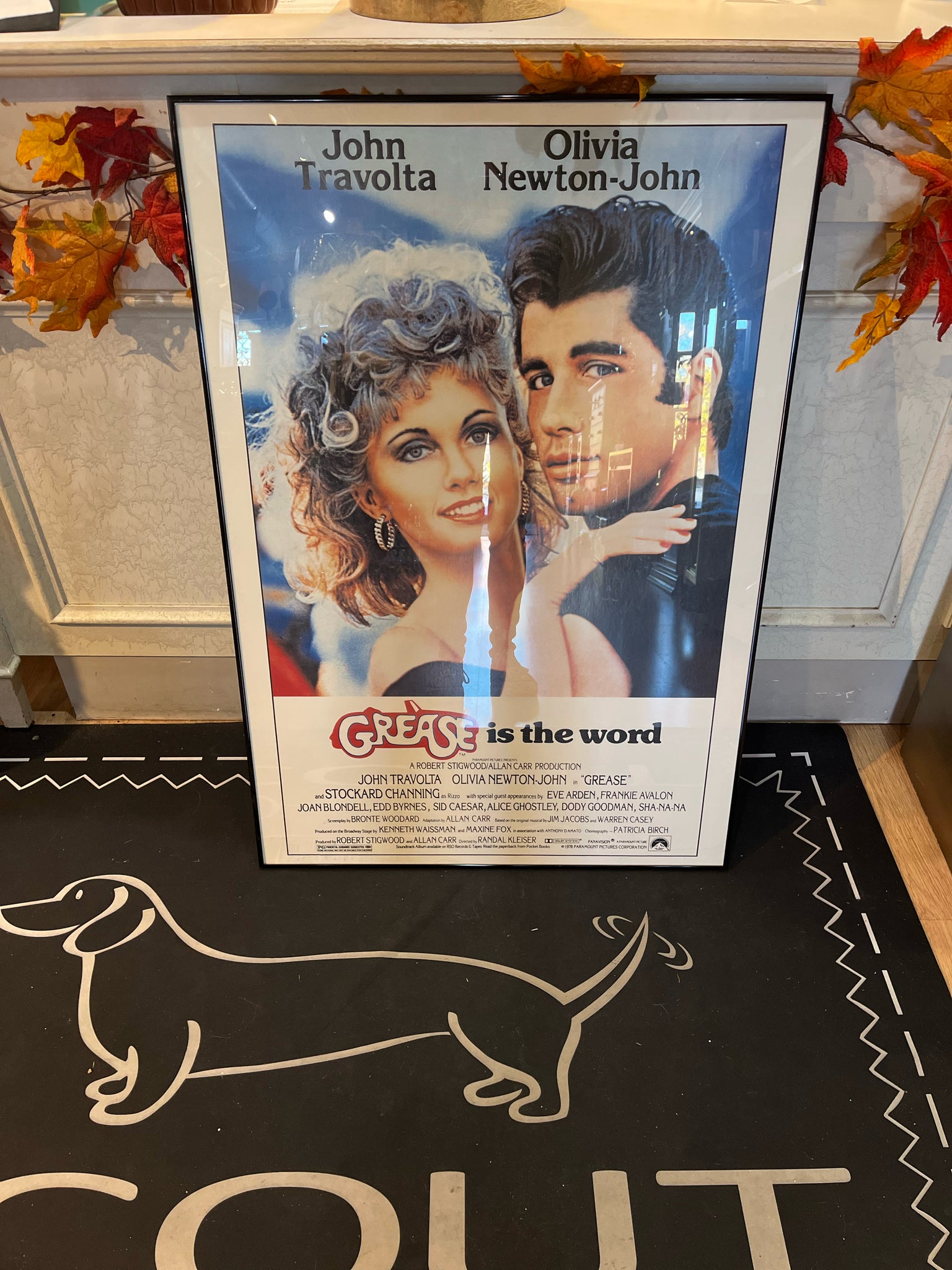 Framed "Grease" Movie Poster Art