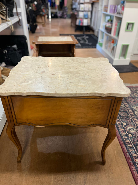 Stone Top Square End Table