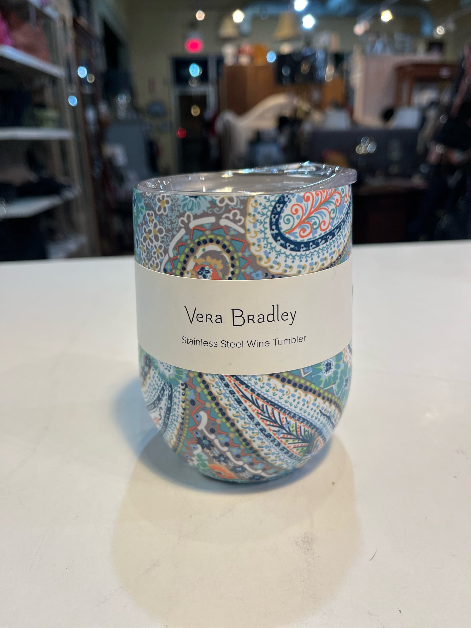 New Vera Bradley Paisley Wine Tumbler