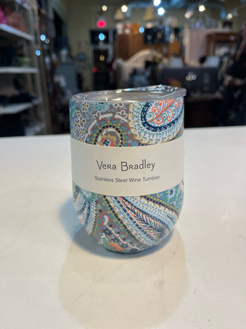New Vera Bradley Paisley Wine Tumbler