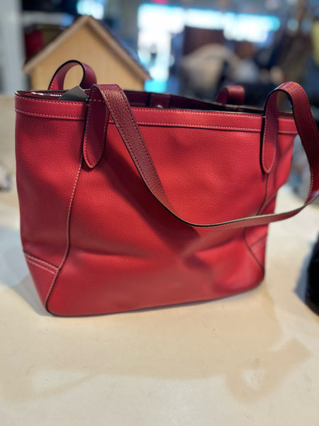 Coach Pink Horse & Carriage Leather Tote