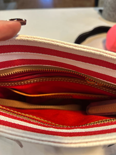 NWT Dooney & Bourke "Small Sullivan" Red & White Crossbody