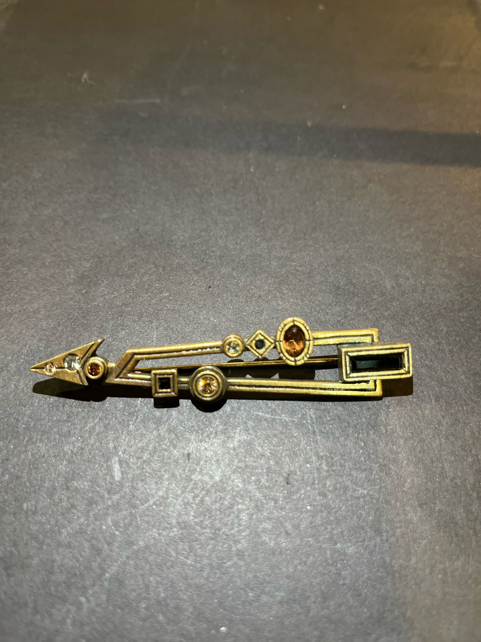 Patricia Locke Bronze Arrow Brooch