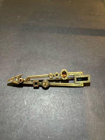 Patricia Locke Bronze Arrow Brooch