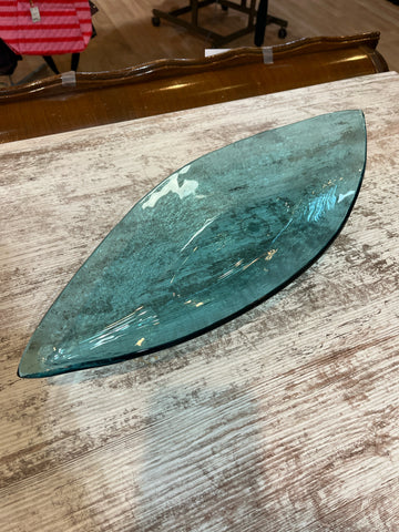 AnnieGlass Blue Canoe Shaped Bowl