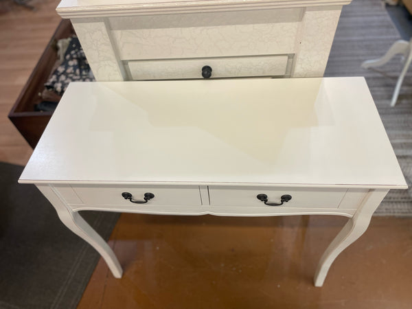 Two Drawer White Desk