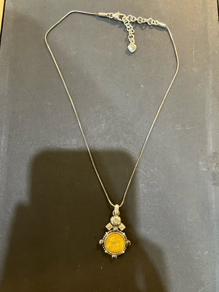 Brighton “Listen to the Music” Double Sided Pendant Necklace