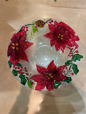 Poinsettia Glass Bowl