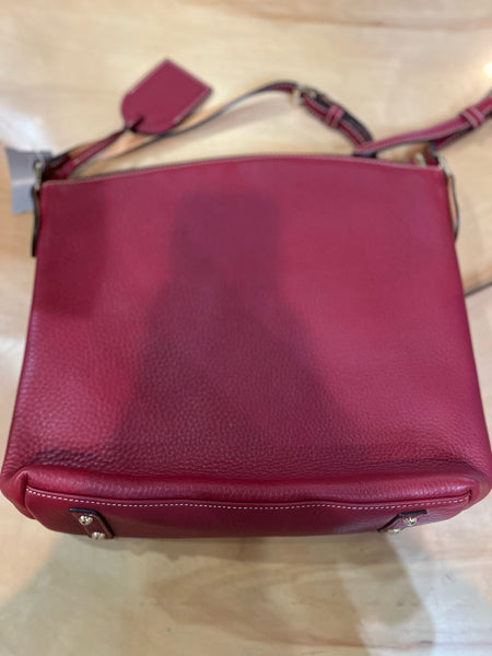 Dooney & Bourke Raspberry Pebble Leather Crossbody Handbag